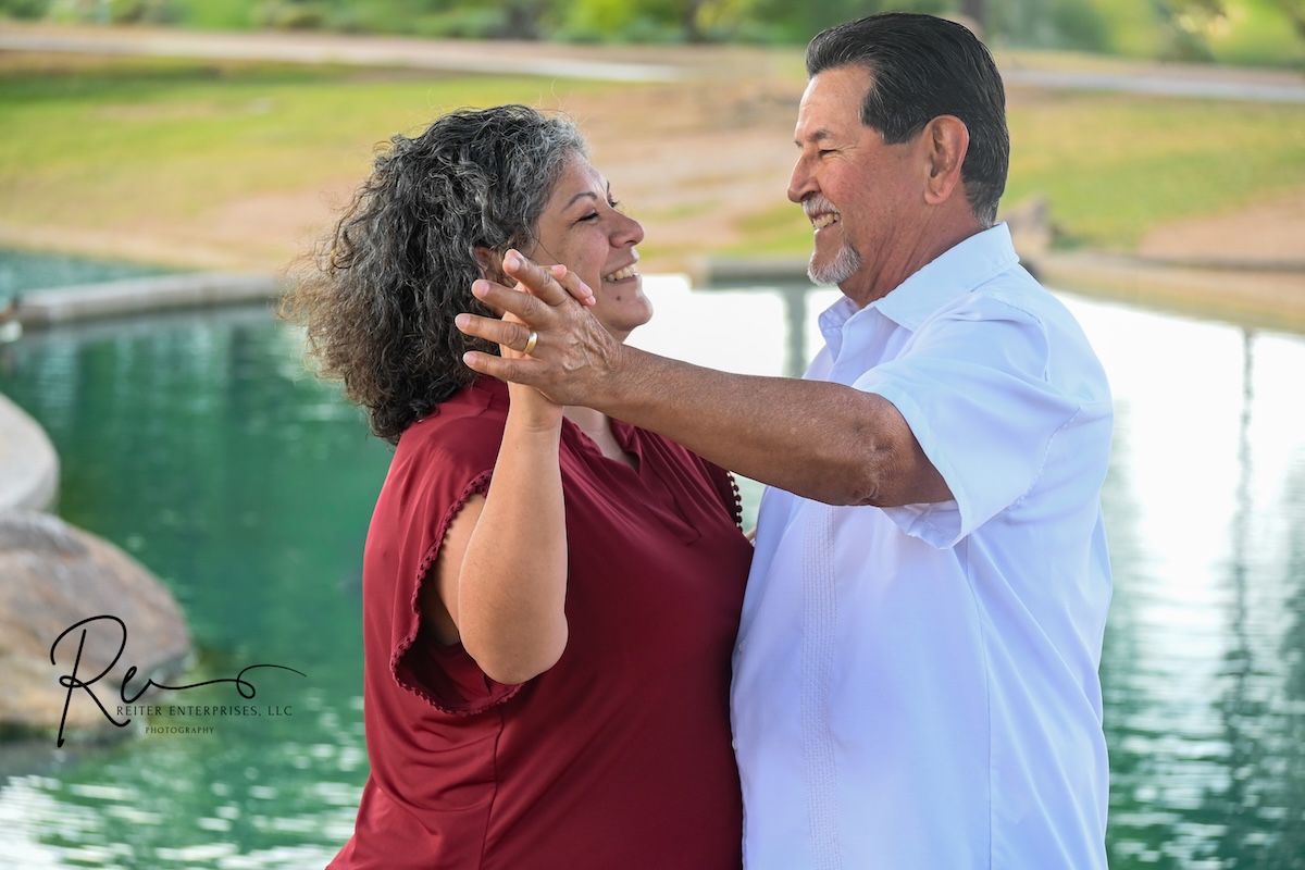Couple dancing portrait