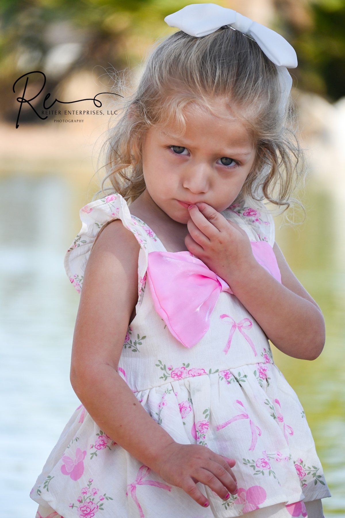 Girl in pink dress portrait